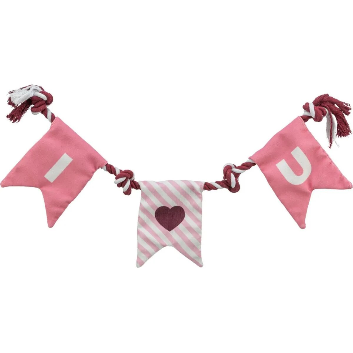 Trixie Valentine's jucărie sfoară câini activități fizice textil Valentine's jucărie sfoară câini M-XL activități fizice textil roz și alb 50cm