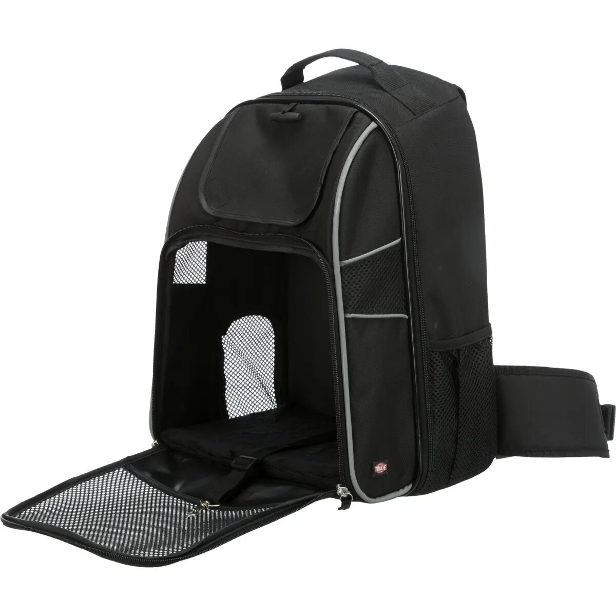 Trixie Wiliam rucsac transport câini XS-L(max. 30kg) poliester deschidere frontală cu buzunare negru 33 x 43 x 23 cm