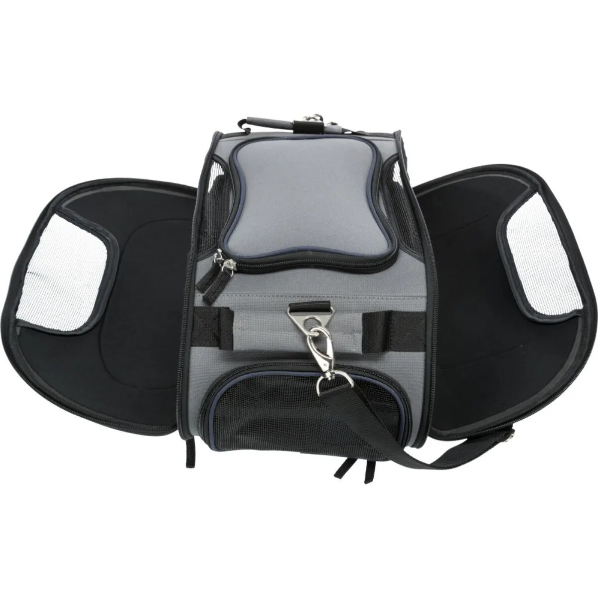 Trixie Wings Airline geantă transport câini și pisici XS-M(max. 20kg) poliester autorizată IATA gri 28 x 23 x 46 cm