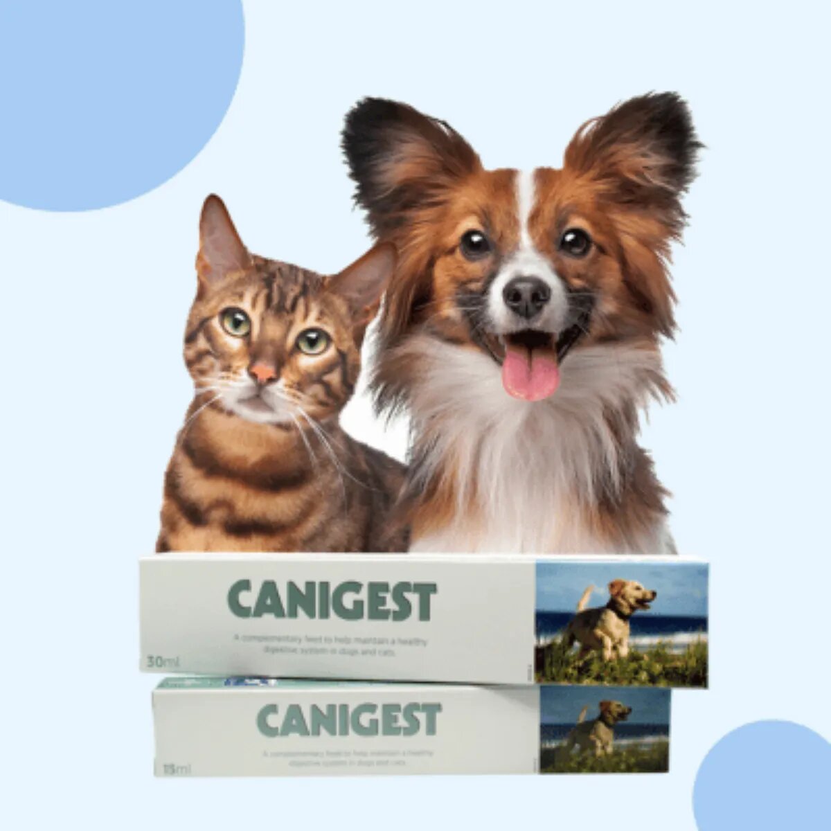 TRM Canigest Oral Paste supliment sistem digestiv & probiotice câini pastă orală Canigest Oral Paste XS-XL supliment sistem digestiv & probiotice câini și pisici flacon 15ml pastă orală