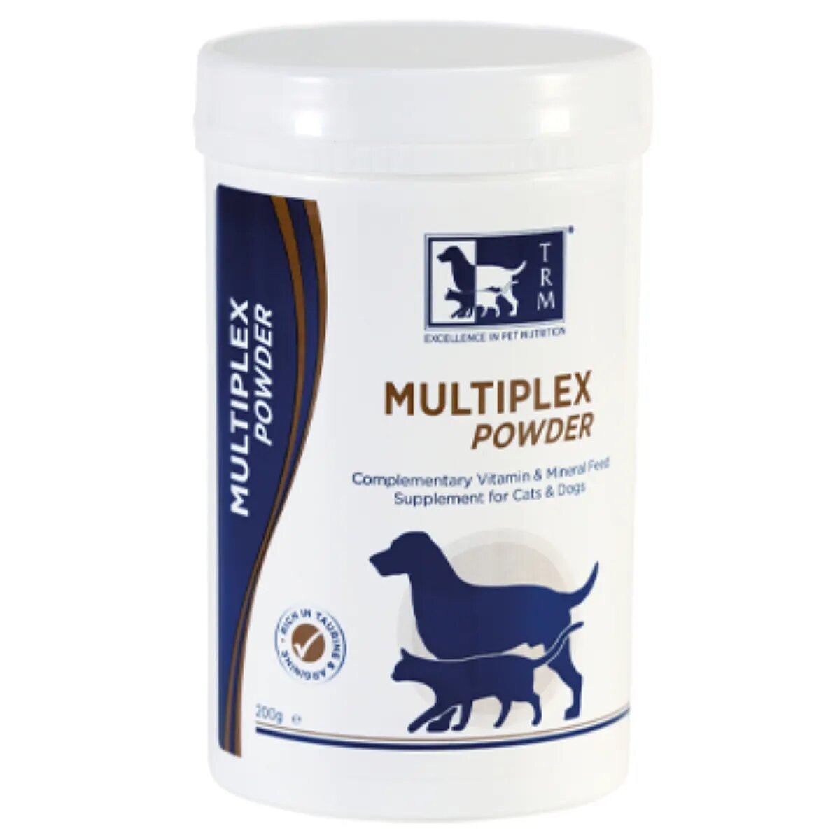 TRM Multiplex Powder multivitamine câini pudră Multiplex Powder XS-XL multivitamine câini și pisici flacon 200g pudră