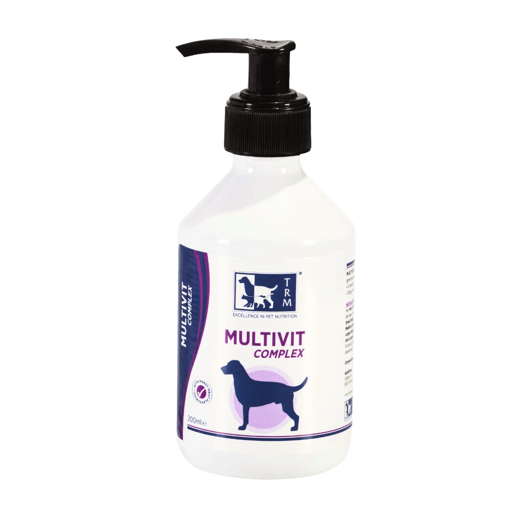 TRM Multivit Complex multivitamine câini suspensie orală Multivit Complex XS-XL multivitamine câini flacon 200ml suspensie orală