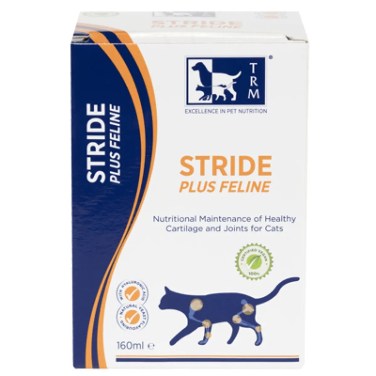 TRM Stride Plus Feline supliment sistem articular pisici suspensie orală Stride Plus Feline supliment sistem articular pisici flacon 160ml suspensie orală