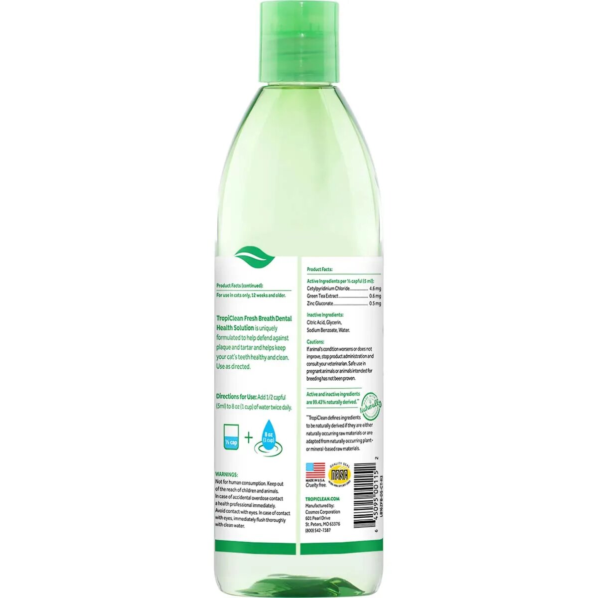 Tropiclean Aditiv Apa Oral Care pentru Pisici 473 ml