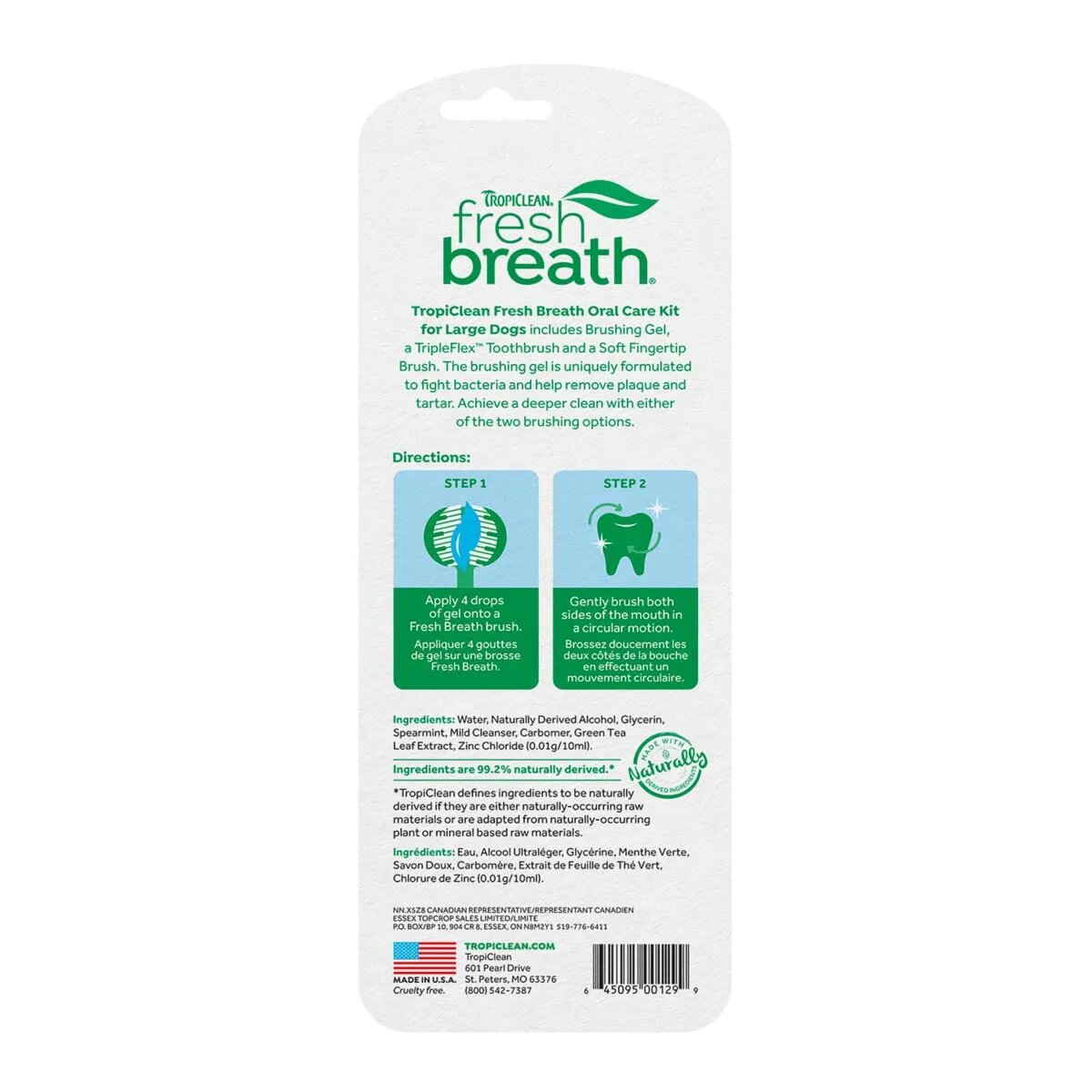 Tropiclean Kit Igiena Orala Caini Oral Care 59 ml