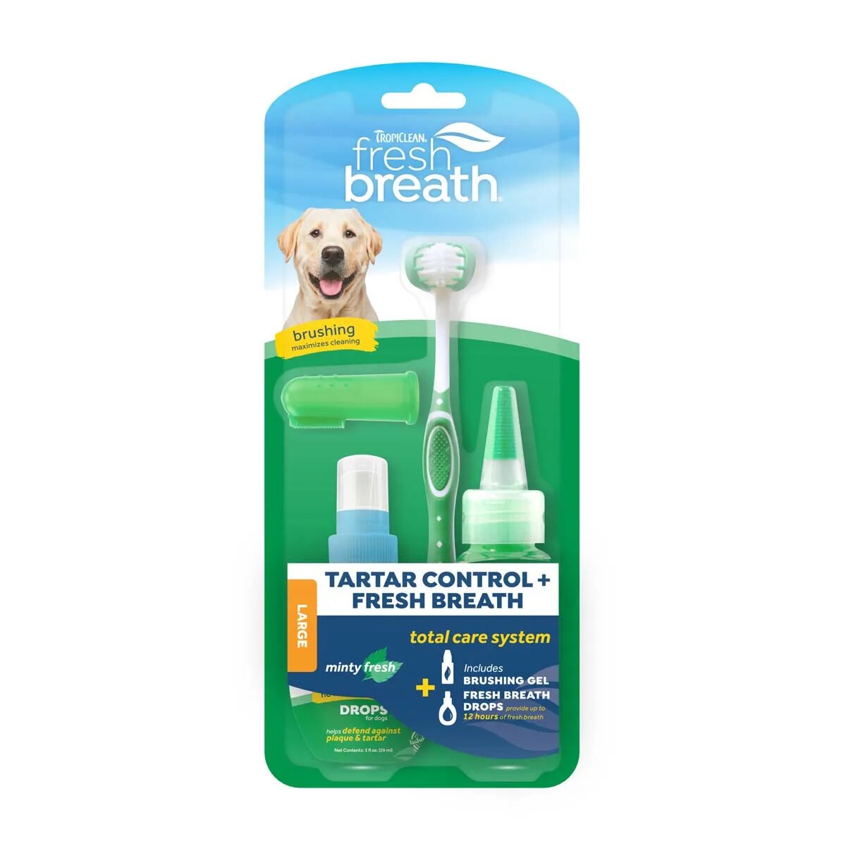 Tropiclean Kit Igiena Orala pentru Caini Advanced Whitening 59 ml