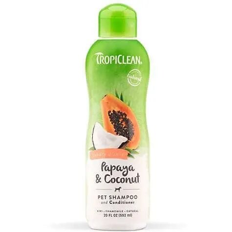 Tropiclean șampon și balsam 2în1 câini Papaya și Nucă de cocos flacon 355ml