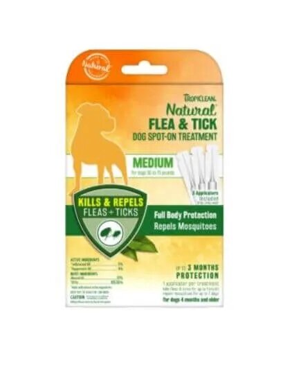 Tropiclean Set 3 Pipete Pentru Caini Spot On M 3 ml