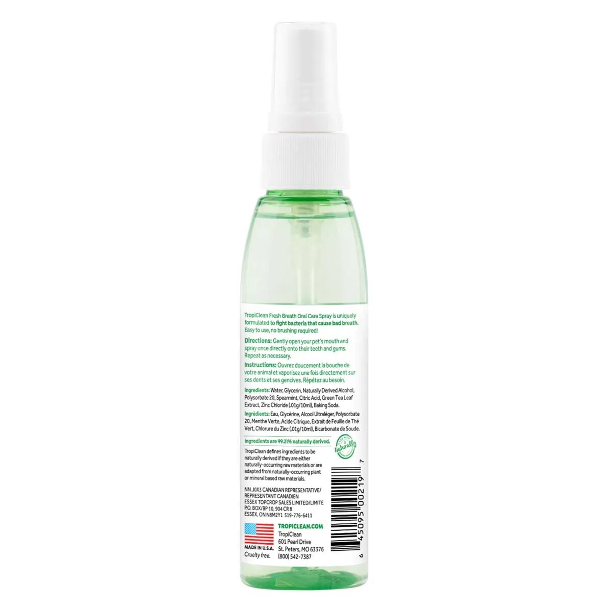 Tropiclean Spray de Gura Pentru Caini 118 ml