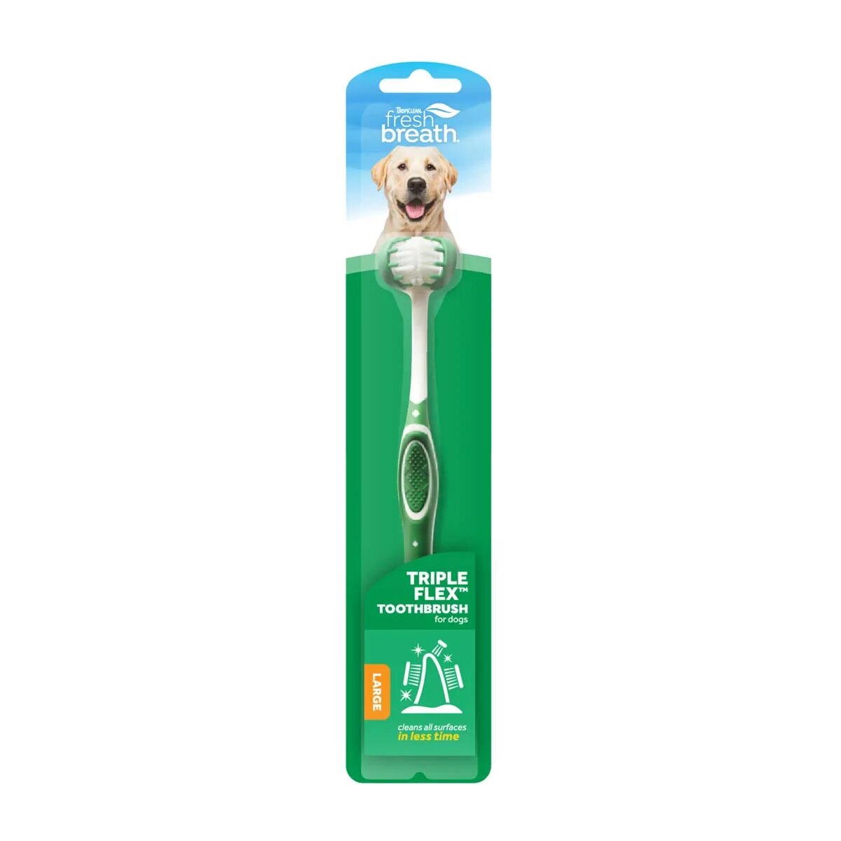Tropiclean Triple Flex Toothbrush For Dogs L