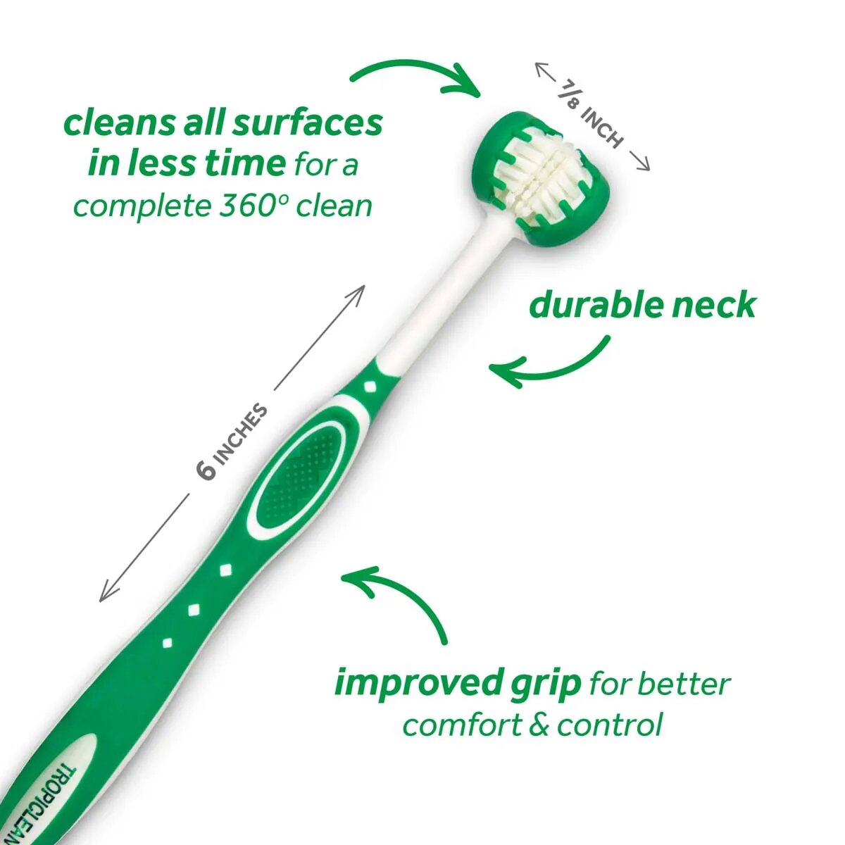 Tropiclean Triple Flex Toothbrush For Small Dogs S