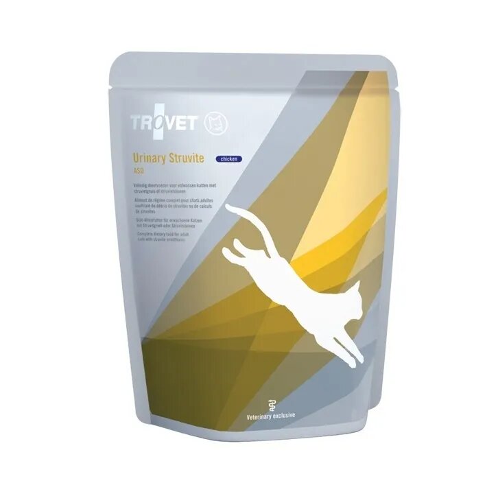 Trovet Cat Urinary Struvite ASD dietă veterinară pisici plic hrană umedă afecțiuni urinare (struviți) (pate) 85g