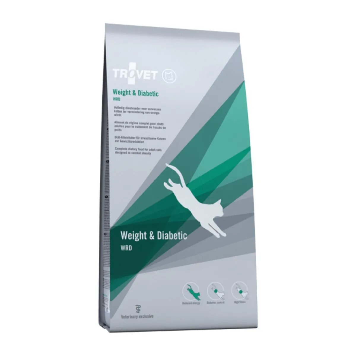 Trovet Cat Weight & Diabetic WRD dietă veterinară pisici hrană uscată afecțiuni metabolice (obezitate si diabet) 3kg