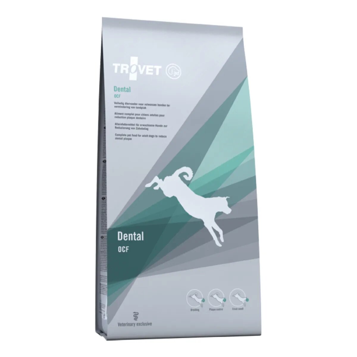 Trovet Dental OCF XS-XL Pui dietă veterinară hrană uscată câini sensibilități dentare 2.5kg