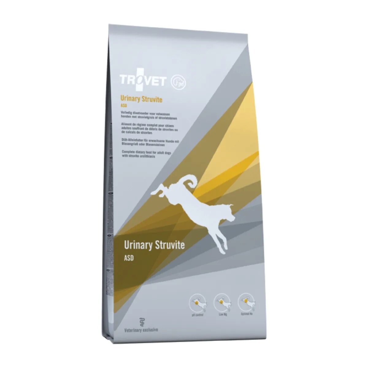 Trovet Dog Urinary Struvit ASD dietă veterinară câini hrană uscată afecțiuni urinare (struviți) 3kg