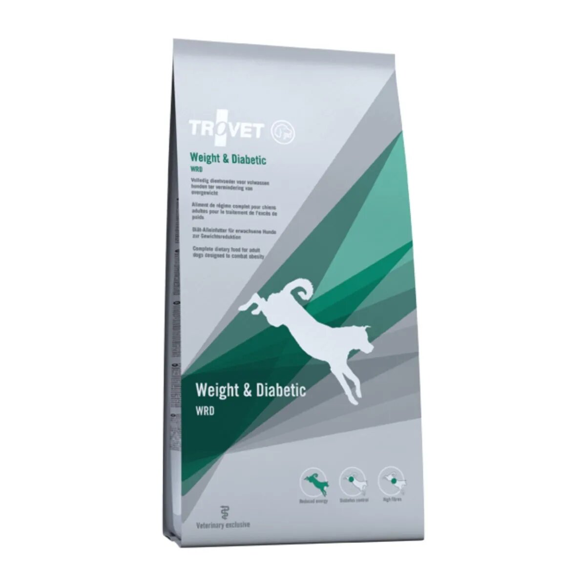 Trovet Dog Weight & Diabetic WRD dietă veterinară câini hrană uscată afecțiuni metabolice (obezitate și diabet) 3 kg