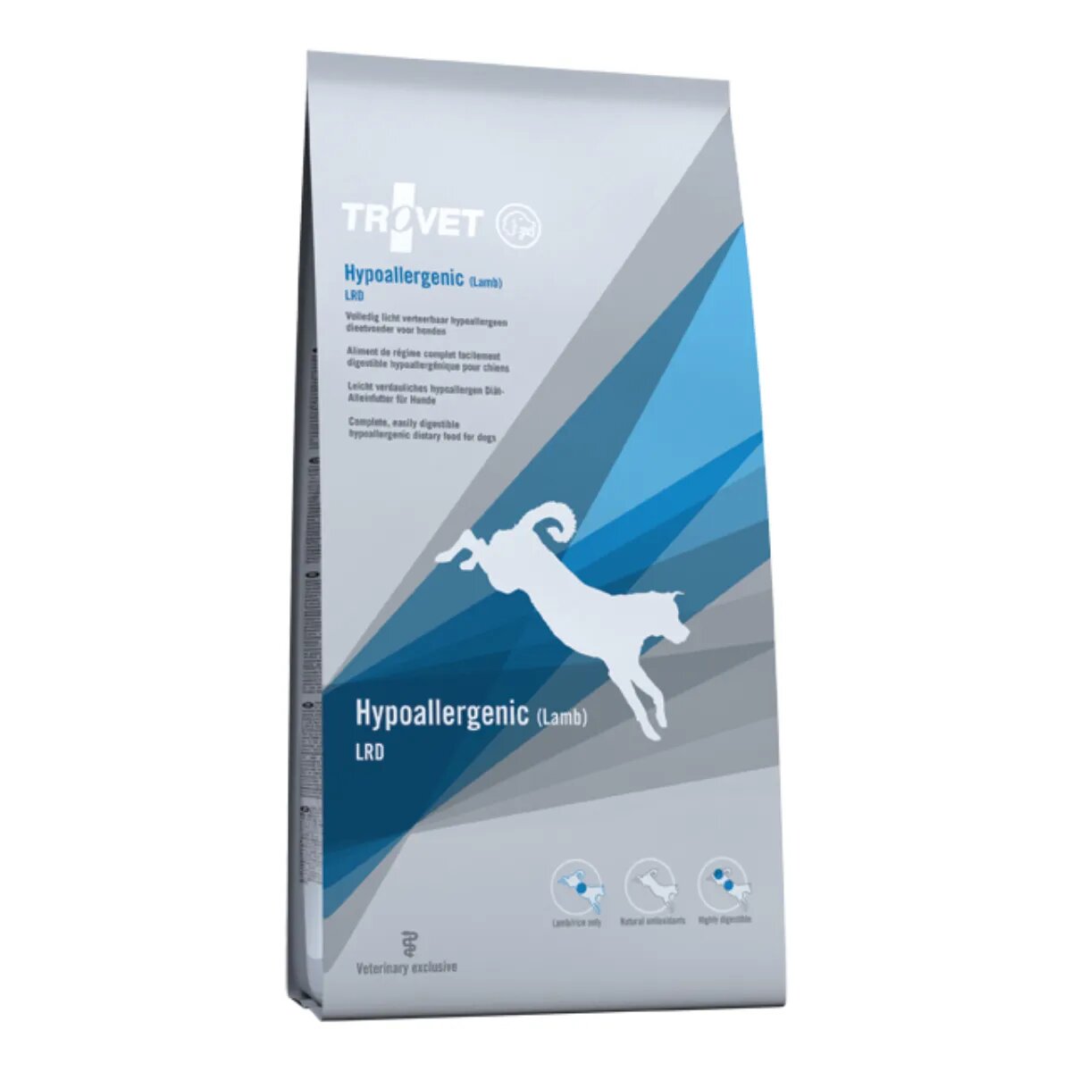 Trovet Hypoallergenic LRD XS-XL Miel dietă veterinară hrană uscată câini alergii 3kg