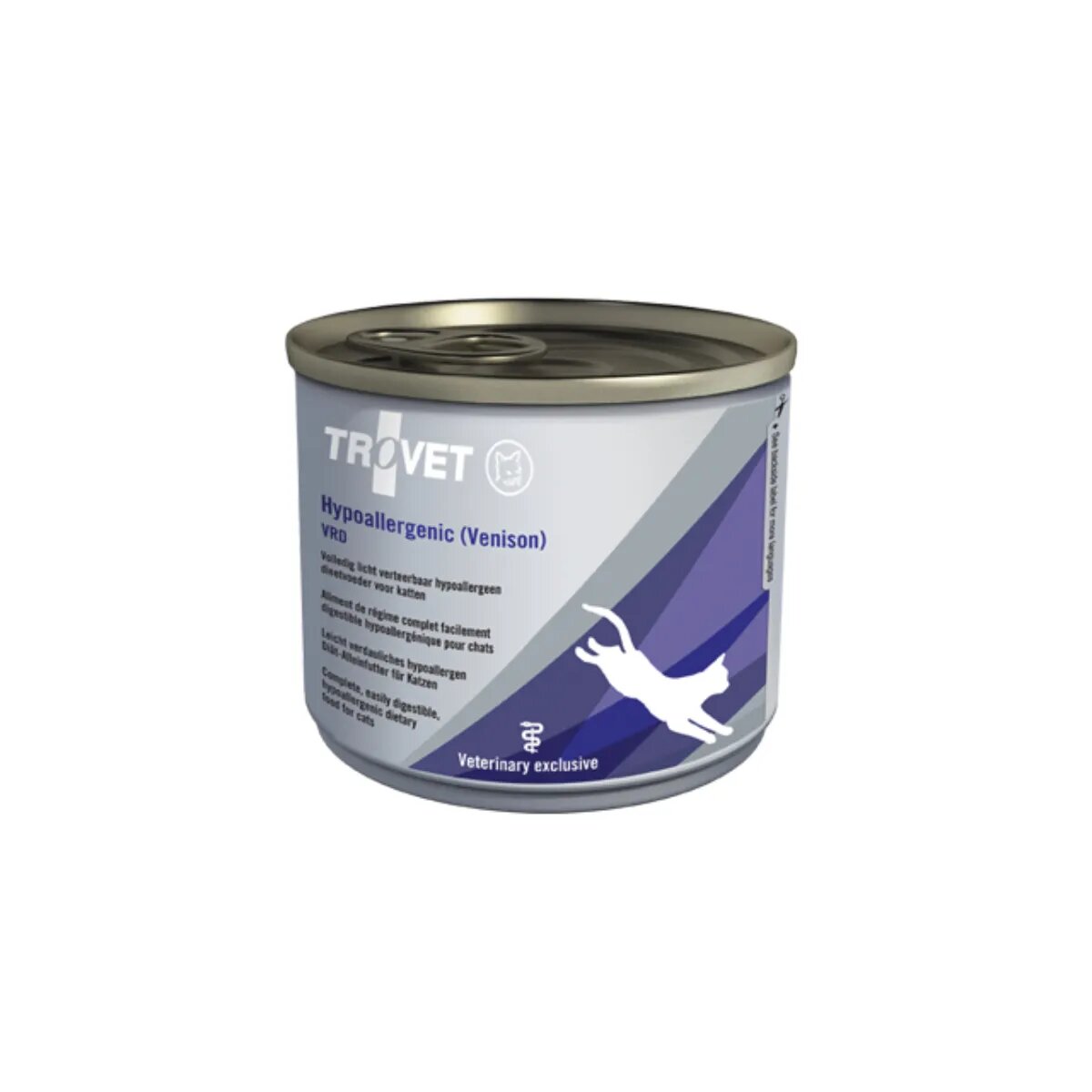 Trovet Hypoallergenic VRD Căprioară dietă veterinară conservă hrană umedă monoproteică pisici alergii (pate) 200g