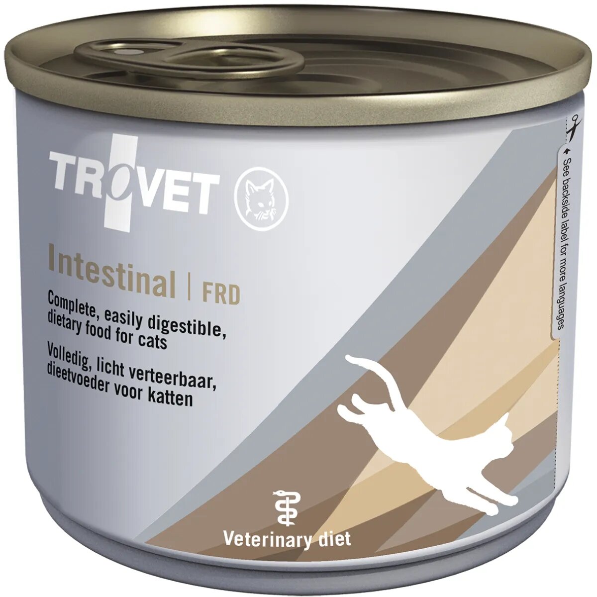 Trovet Intestinal FRD Pui dietă veterinară conservă hrană umedă pisici sistem digestiv (pate) 200g