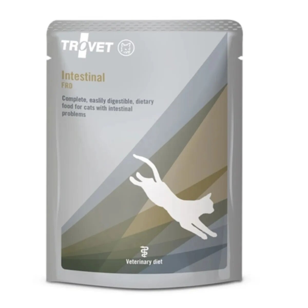 Trovet Intestinal FRD Pui dietă veterinară plic hrană umedă pisici sistem digestiv (în aspic) 85g