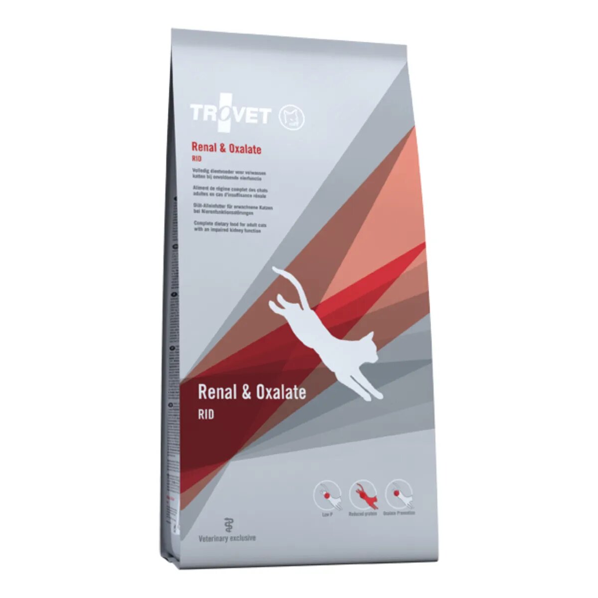 Trovet Renal & Oxlate RID Pui dietă veterinară hrană uscată pisici sistem renal sistem urinar 2.5kg