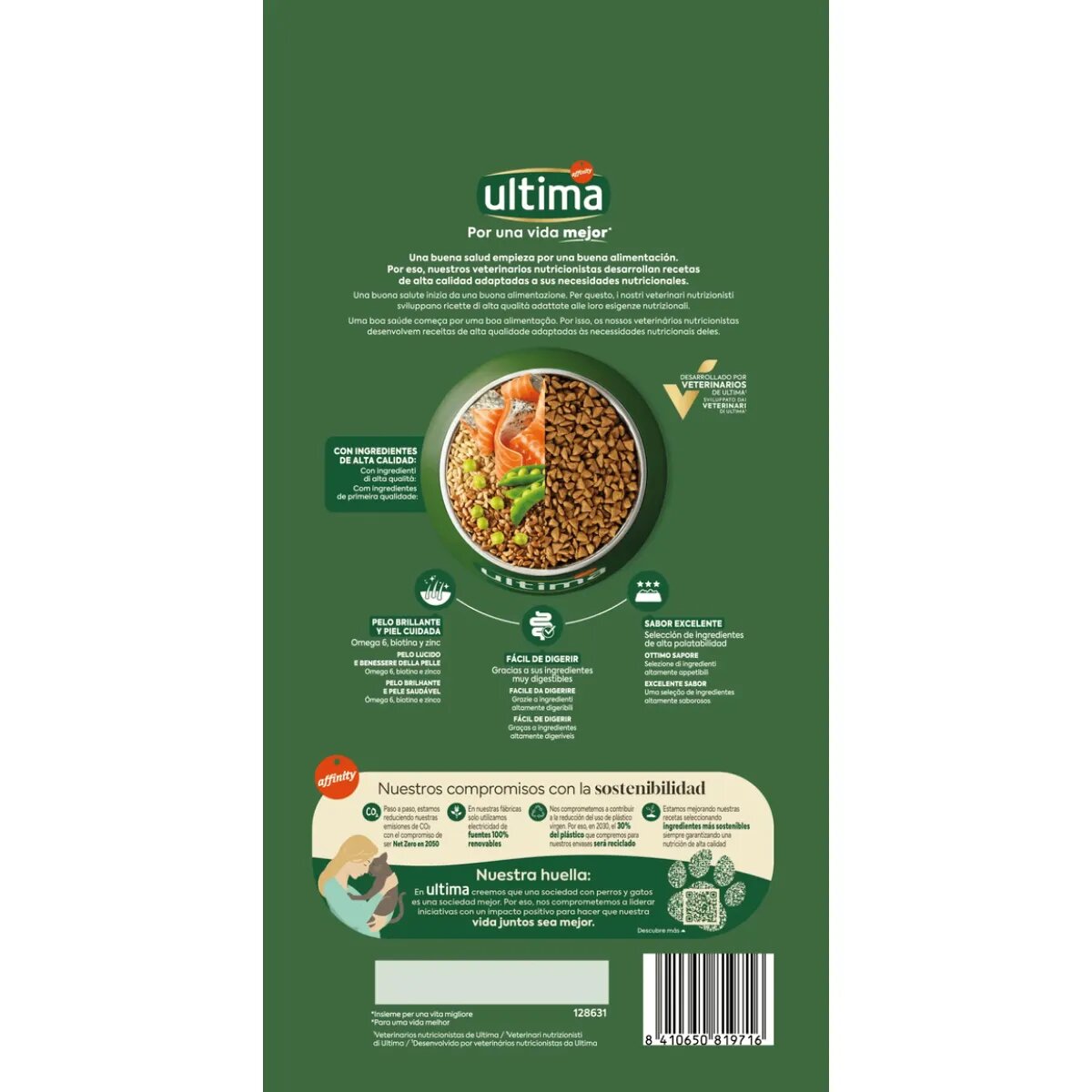 ULTIMA Adult Somon hrană uscată pisici 1.5kg