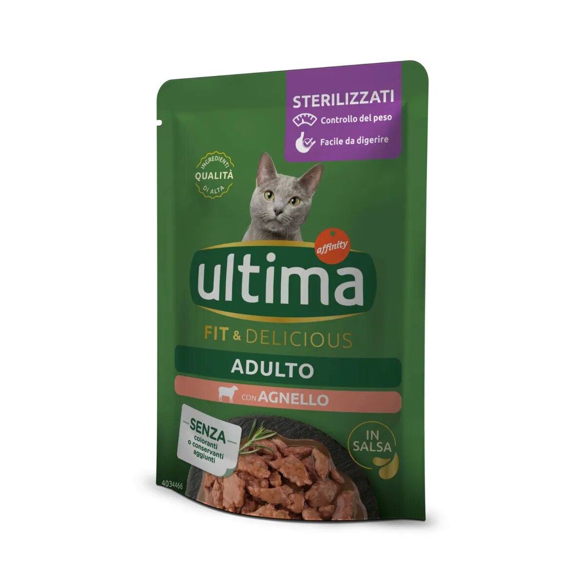 ULTIMA Fit & Delicious Sterilised Miel plic hrană umedă pisici sterilizate (în sos) 85g