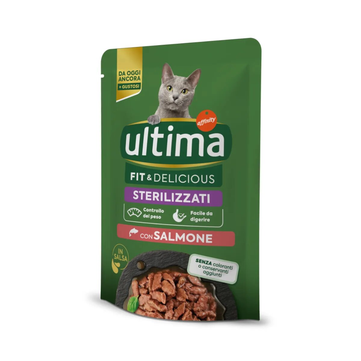 ULTIMA Fit & Delicious Sterilised Somon plic hrană umedă pisici sterilizate (în sos) bax 85g x 24buc