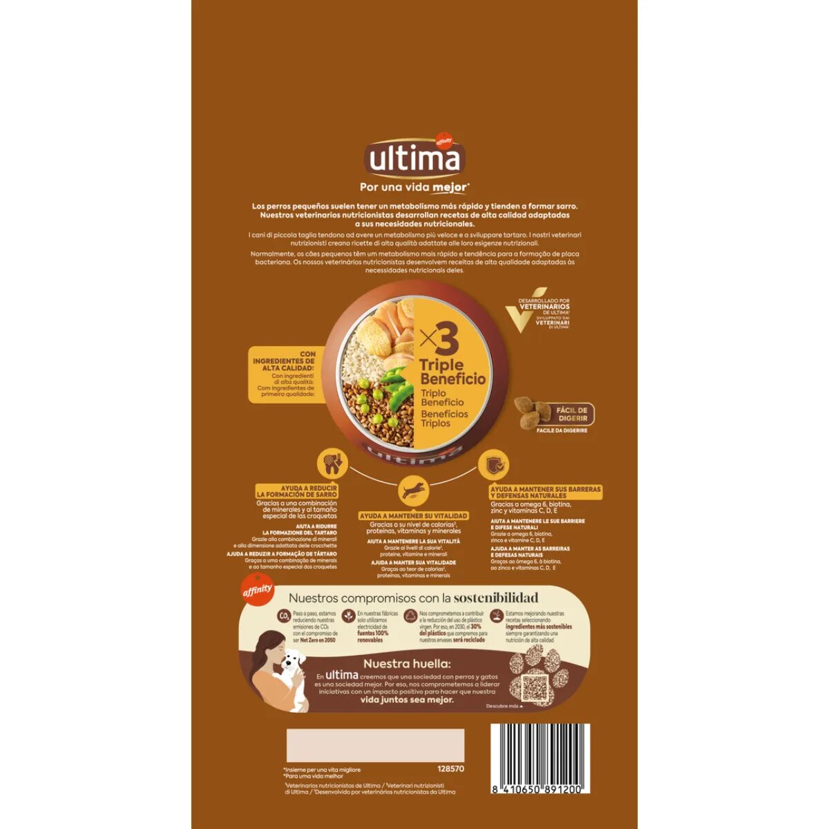 ULTIMA Small Adult XS-S Pui hrană uscată câini 1.5kg