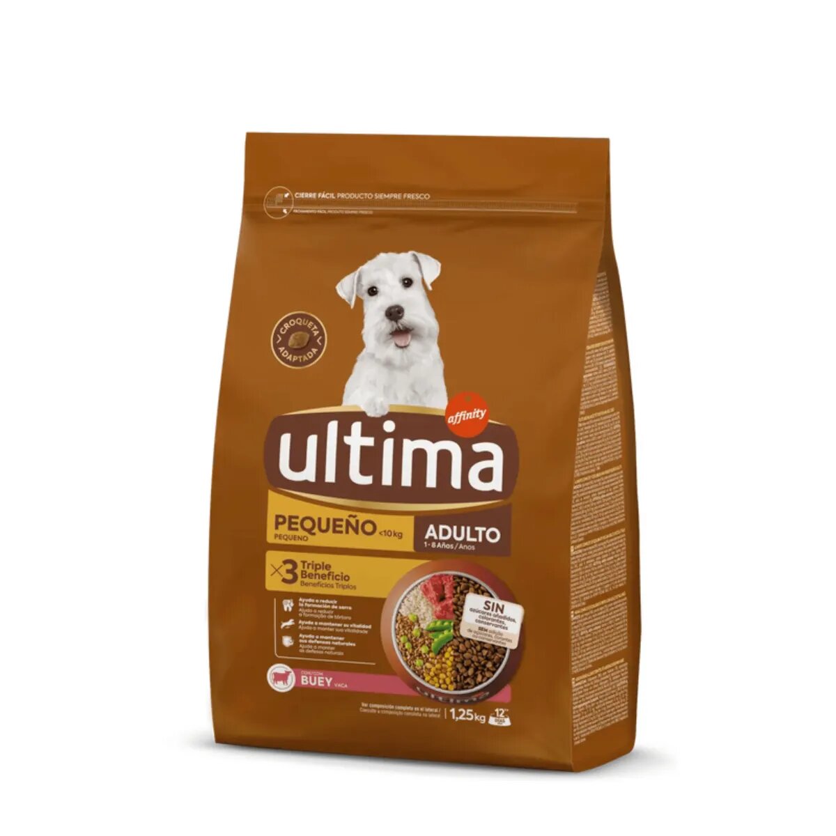 ULTIMA Small Adult XS-S Vită hrană uscată câini 1.25kg