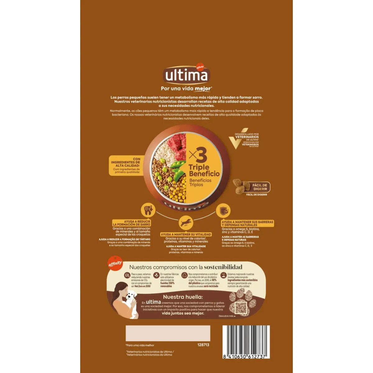 ULTIMA Small Adult XS-S Vită hrană uscată câini 1.25kg