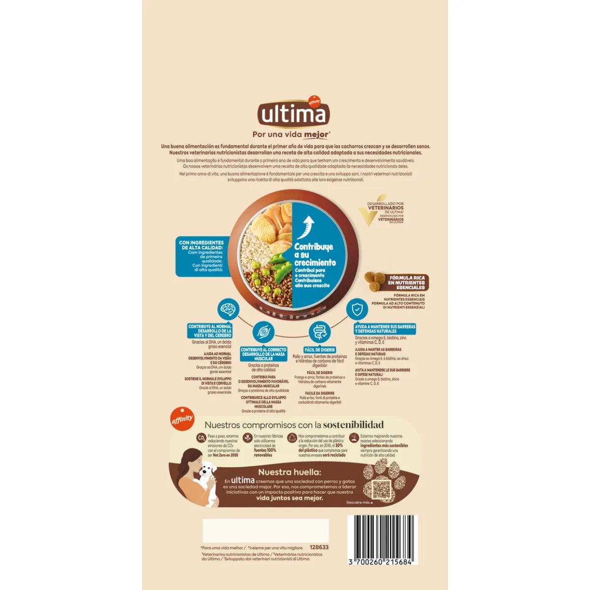 ULTIMA Small Junior XS-S Pui hrană uscată câini junior 1.5kg