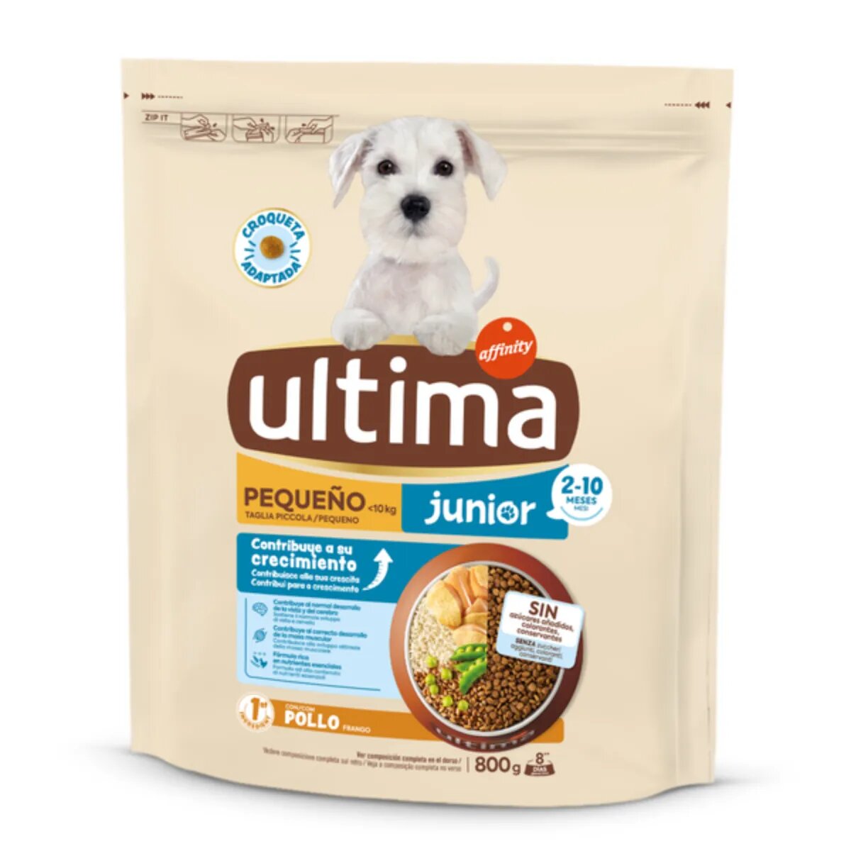 ULTIMA Small Junior XS-S Pui hrană uscată câini junior 800g