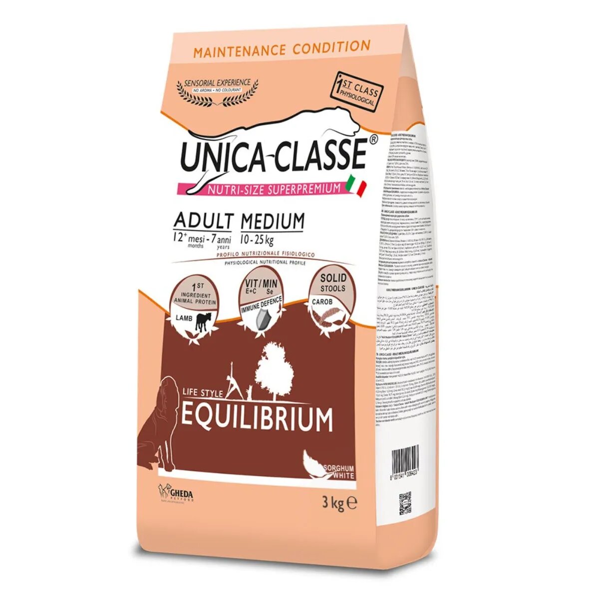 UNICA Classe Equilibrium M Miel hrană uscată câini 12kg