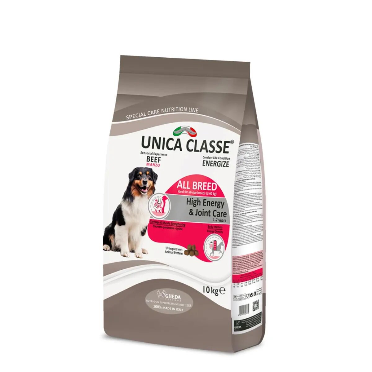 UNICA Classe High Energy & Joint Care XS-XL Vită hrană uscată câini sistem articular activitate intensă 12kg