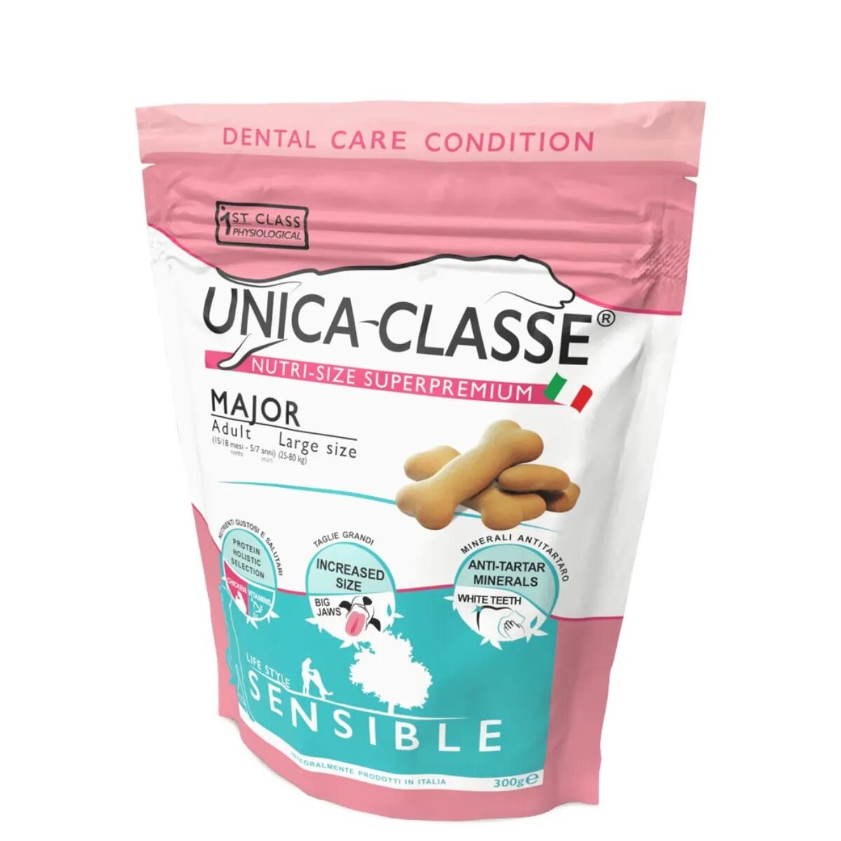 UNICA Classe Major Sensible L-XL Pui punguță recompense funcționale câini sensibilități dentare 300g