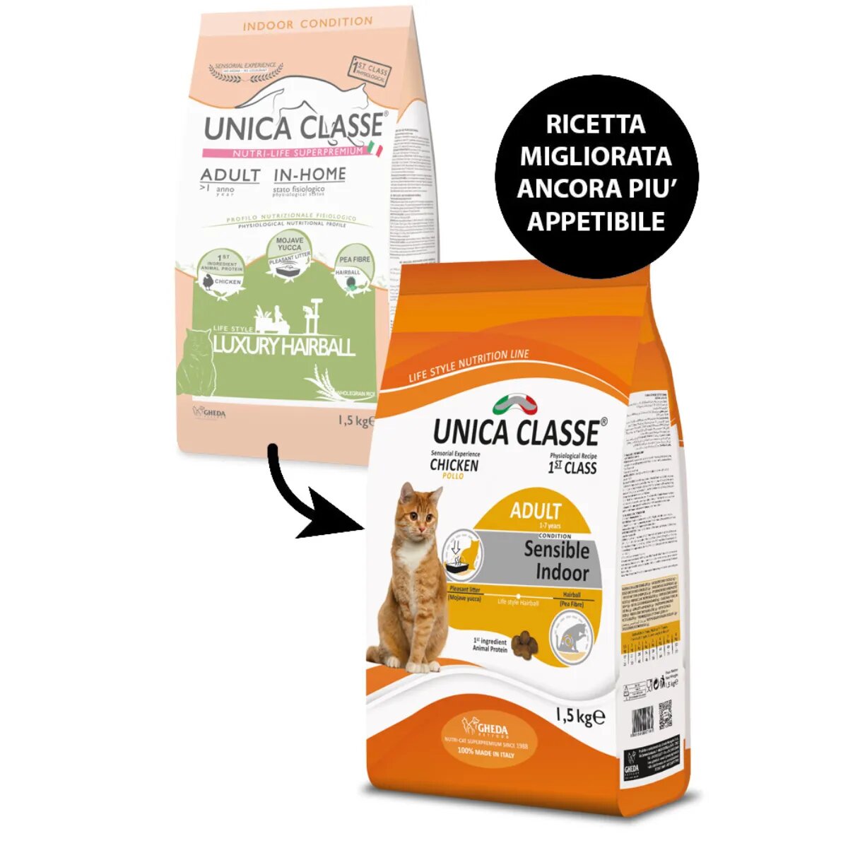 UNICA Classe Sensible Indoor Pui hrană uscată pisici 10kg