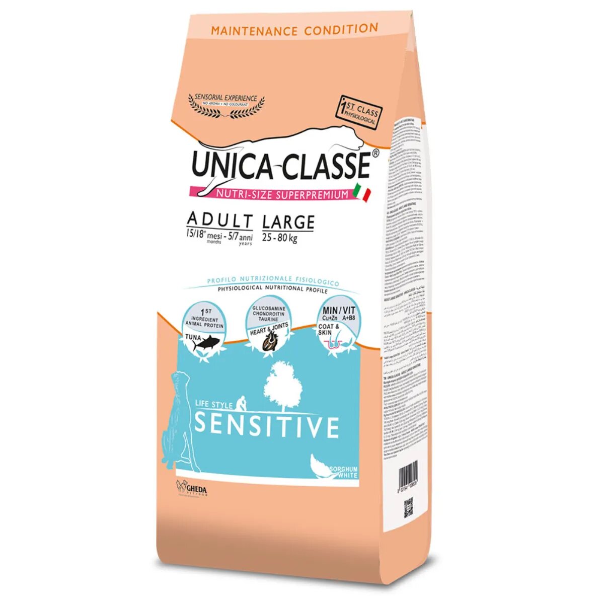 UNICA Classe Sensitive Maxi L-XL Ton hrană uscată câini 12kg