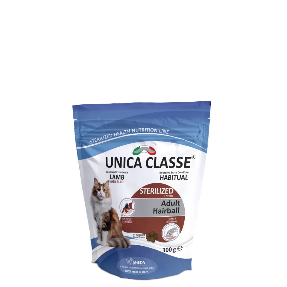 UNICA Classe Sterilized Hairball Miel hrană uscată pisici sterilizați 10kg