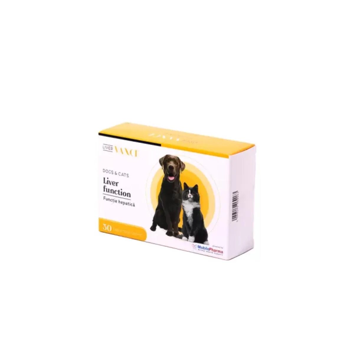 VANCE Liver Function funcție hepatică supliment sistem hepatic câini și pisici comprimate Liver Function funcție hepatică XS-XL supliment sistem hepatic câini și pisici cutie 30 comprimate