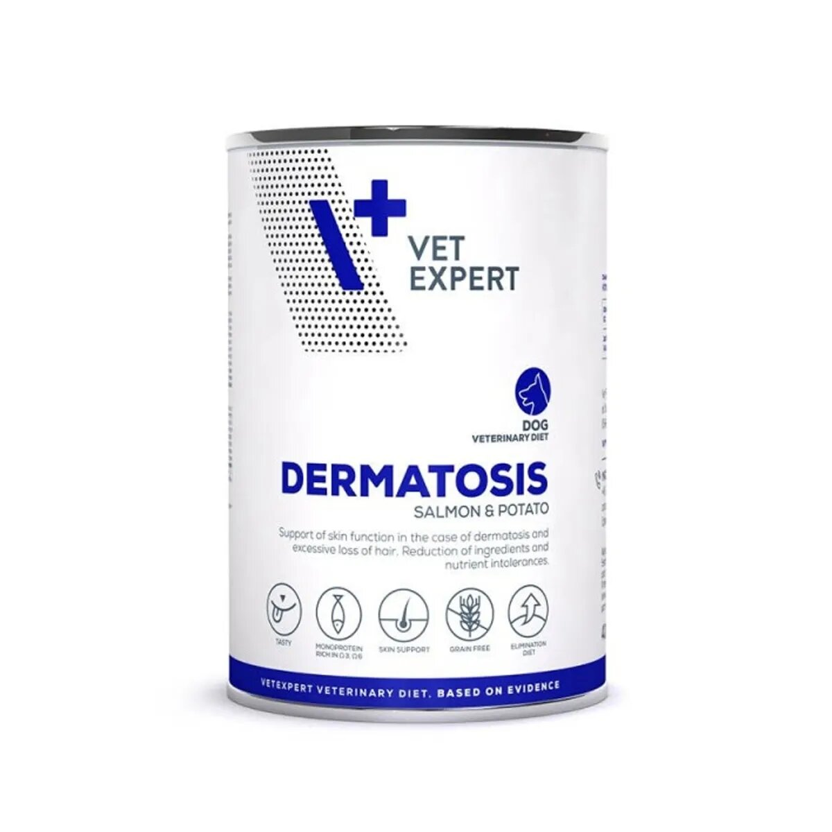 VET EXPERT 4T Veterinary Diet Dermatosis Dog Somon si Cartofi 400 g