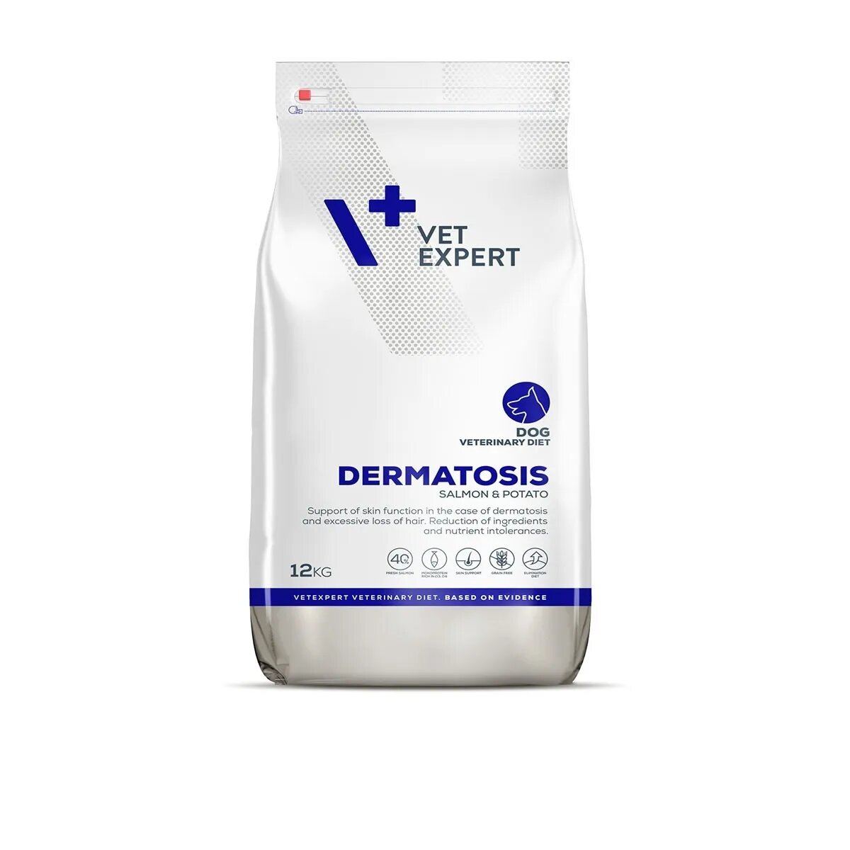VET EXPERT 4T Veterinary Diet Dog Dermatosis Somon si Cartofi 12 Kg
