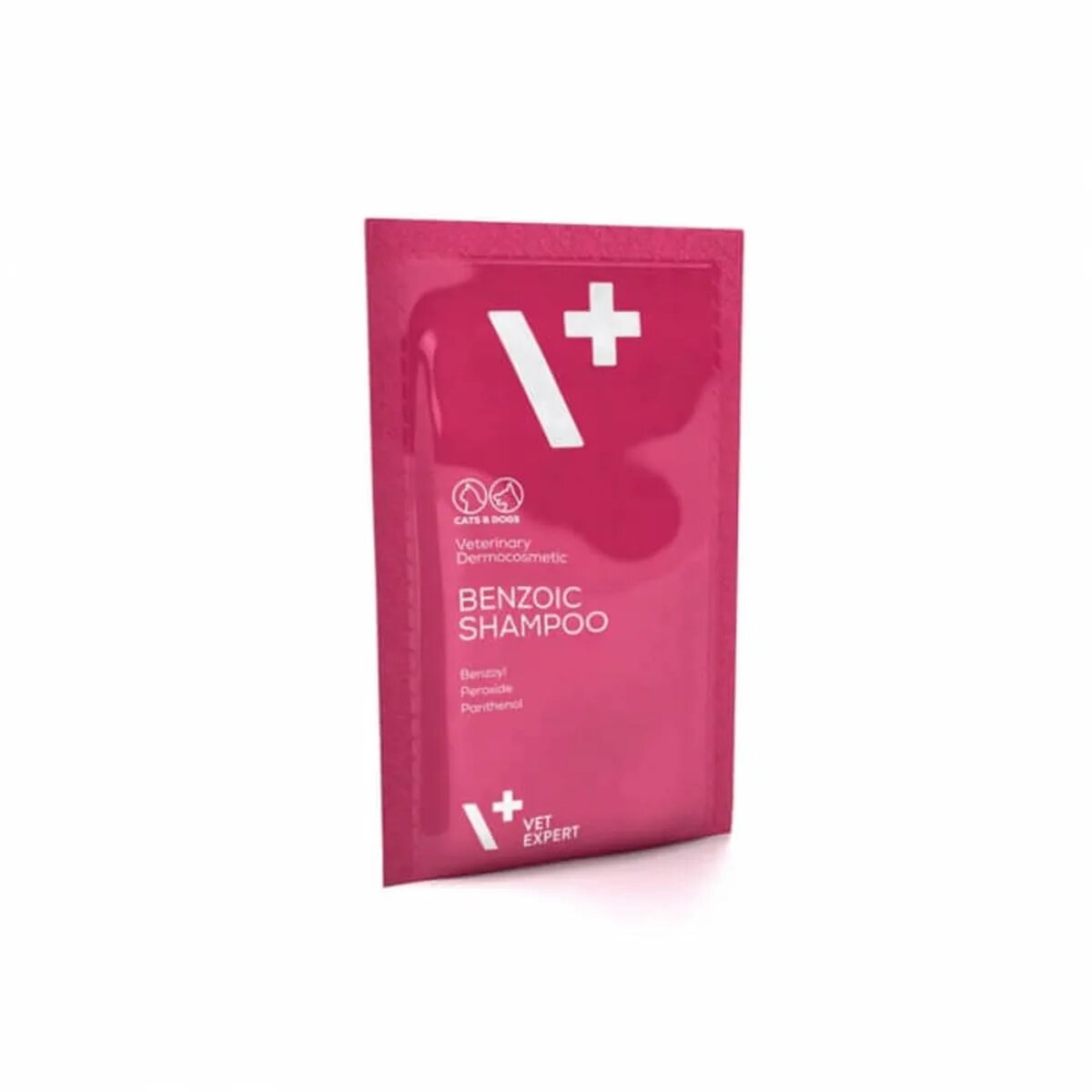 VET EXPERT Benzoic șampon câini antibacterian anti-mâncărime flacon Benzoic șampon câini și pisici antibacterian anti-mâncărime plic 15mlx20buc