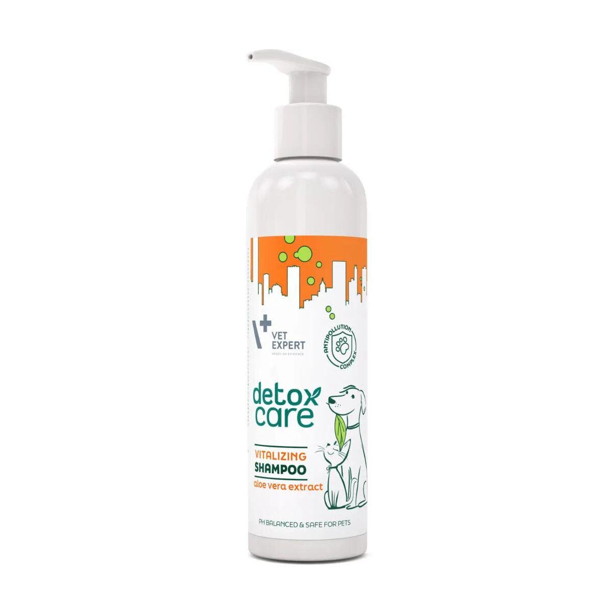 VET EXPERT Detox Care Vitalizing șampon câini și pisici hidratant descâlcirea blănii flacon cu aplicator 250ml
