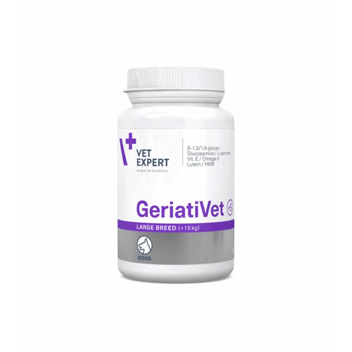 VET EXPERT GeriatiVet +5 Large Breed multivitamine câini senior comprimate GeriatiVet +5 Large Breed M-XL multivitamine câini senior flacon 45 comprimate