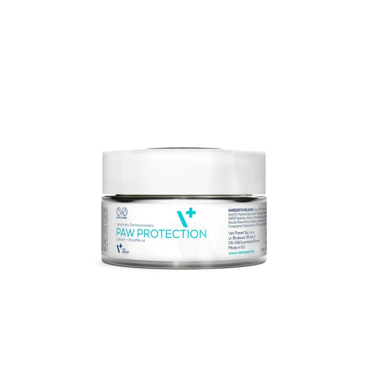 VET EXPERT Paw Protection îngrijire pentru lăbuțe cremă / loțiune câini și pisici antibacteriană hidratantă flacon 250ml