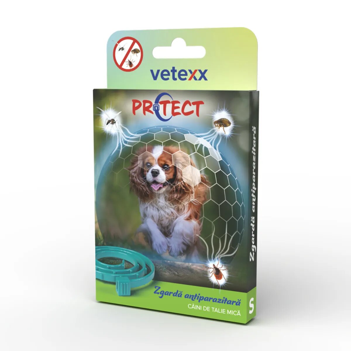 Vetexx Protect deparazitare externă câini zgardă Protect deparazitare externă câini XS-S zgardă 38 cm 1buc