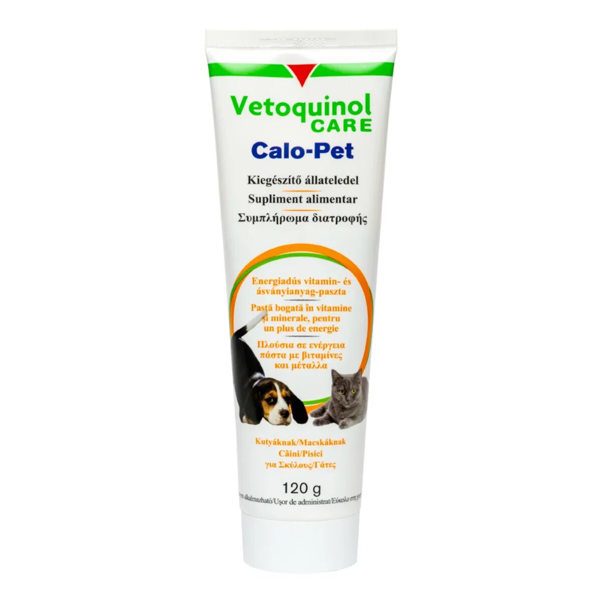 Vetoquinol Calo-Pet multivitamine convalescență câini gel Calo-Pet XS-M multivitamine convalescență câini și pisici flacon 120g gel