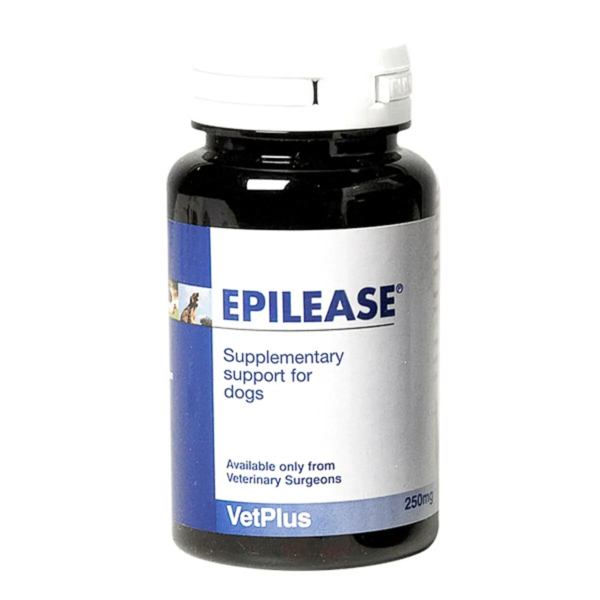 Vetplus Epilease 250mg supliment sistem nervos & calmante câini capsule Epilease 250mg XS-XL supliment sistem nervos & calmante câini cutie 60 capsule