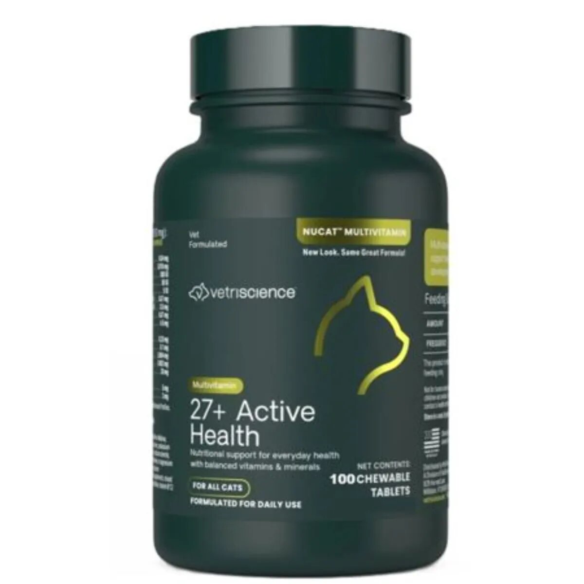 VETRISCIENCE 27+ Active Health multivitamine pisici comprimate masticabile 27+ Active Health multivitamine pisici flacon 100 comprimate masticabile